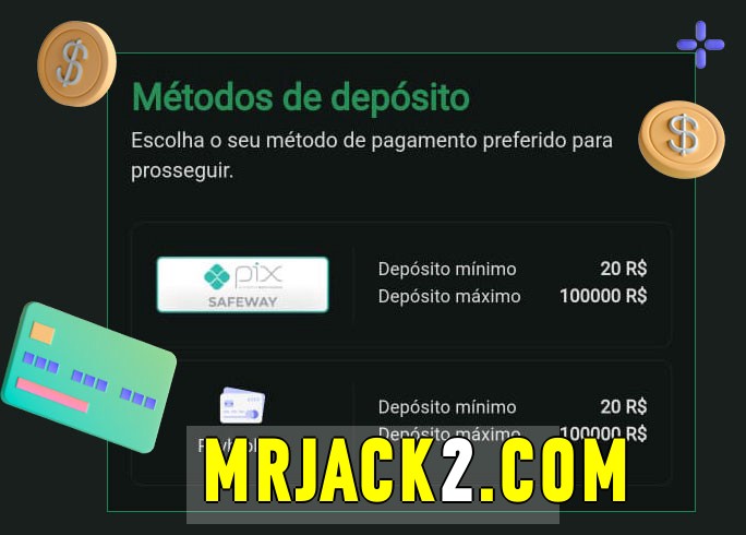O cassino mrjack bet oferece uma grande variedade de métodos de pagamento