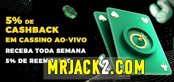 Promoções do cassino ao Vivo mrjack 